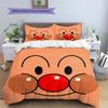 Anpanman Pattern Bedding Quilt Set  Home Decoration  Gift (1 * duvet cover + 2 * pillowcase  without core)