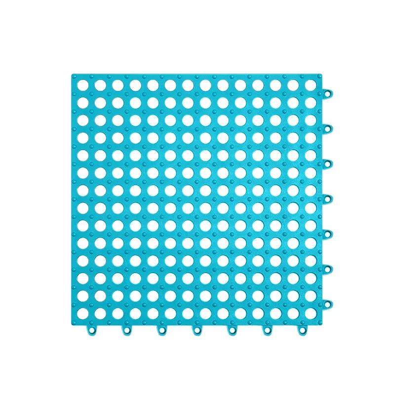 Gummi-Bodenfliesen, weiches PVC, rutschfeste Duschmatte zum Spleißen von Fliesen, Außenkissenmatte für Badezimmer, Deck, Abfluss, Pool, Terrasse, Balkon