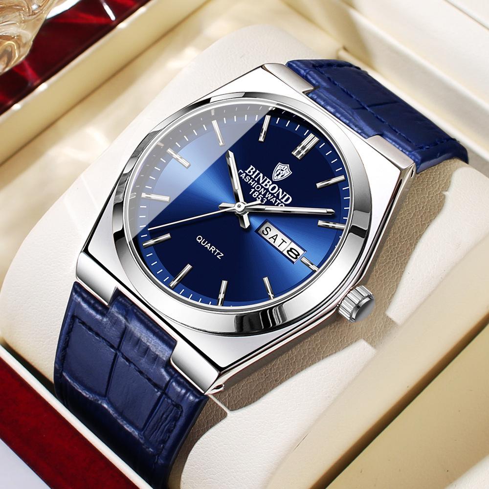 Binbang Ultra-Thin Men s Waterproof Quartz Wristwatch - New Style Hot Seller
