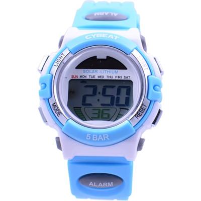 J-AXIS Herren RSM02-BL (CYBEAT Sonnenflamme) Runde Uhr Blau Digital