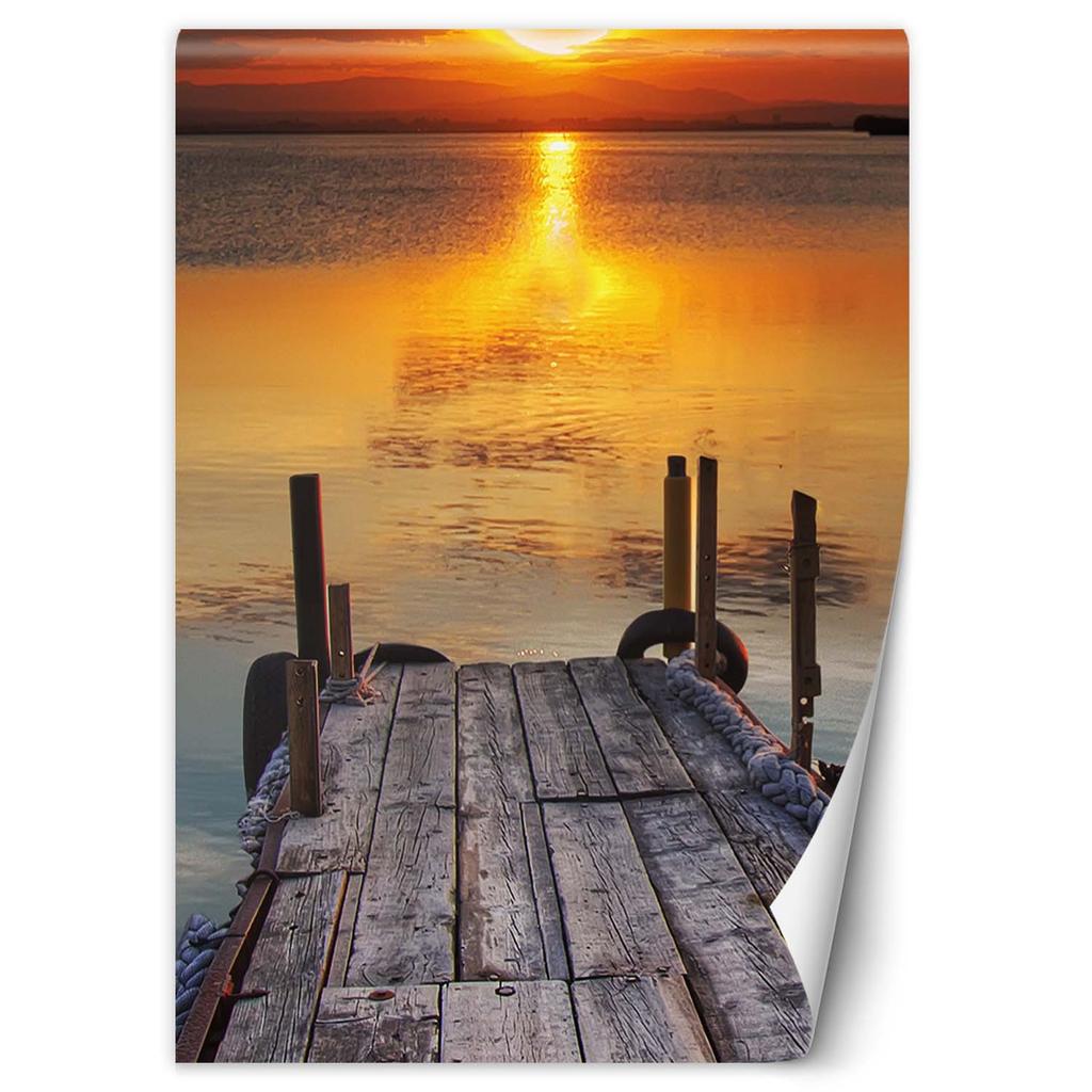 Wallpaper Raft at sunset