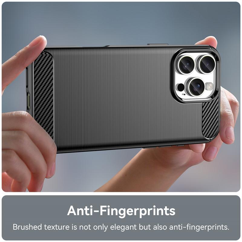 For iPhone 16 Pro Max Case For iPhone 16 Pro Cover Carbon Fiber Shockproof Silicone Bumper For Apple iPhone 16 Plus Fundas