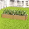Brown Wood‑Grain Hollow PP Board 20mm1.5mm PVC Frame 540x1970x330mm Outer1885x456mm Inner Size Garden Furniture Cabinet