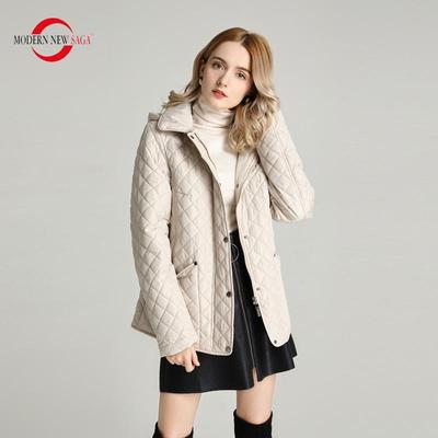 Damenjacke Frühling dünne Baumwolljacke Mode Damen Kurzjacke Kapuze