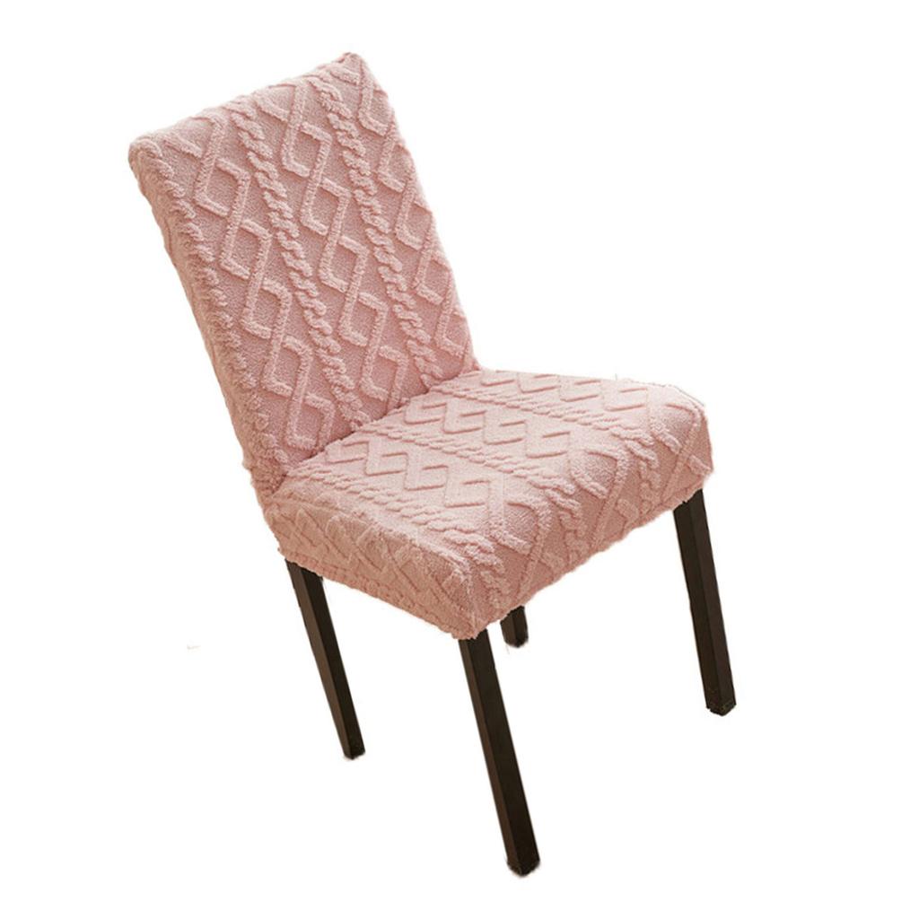 Chair Covers for Dining Room Soft Jacquard Stretch Chair Slipcover for Large Size Dining Chair Washable Removable Chair Protect