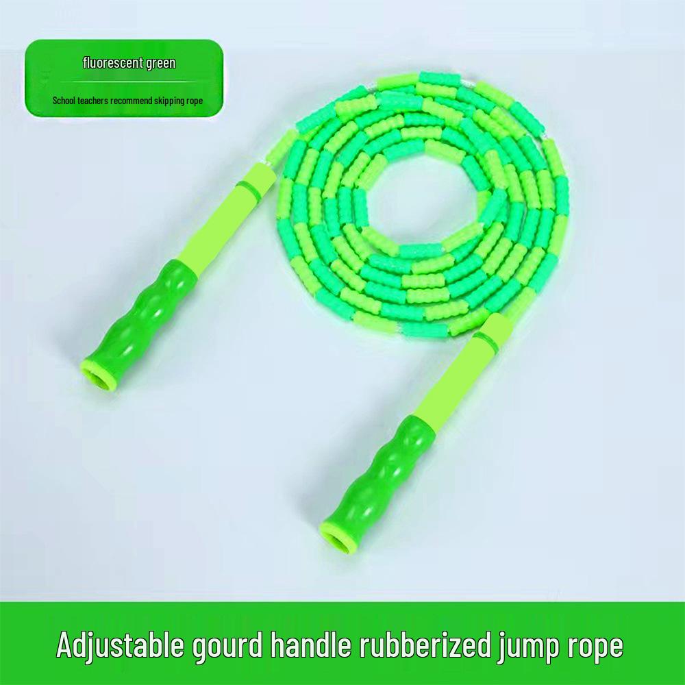 Adjustable Children's Bamboo Beaded Jump Rope for Fitness