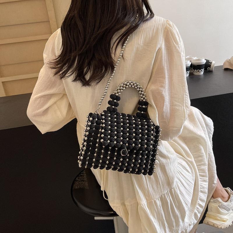 Summer Woven Bag 2025 New Mori Soft Girl Fashion Niche Shoulder Bag Ins Internet Celebrity Hollow Messenger Bag