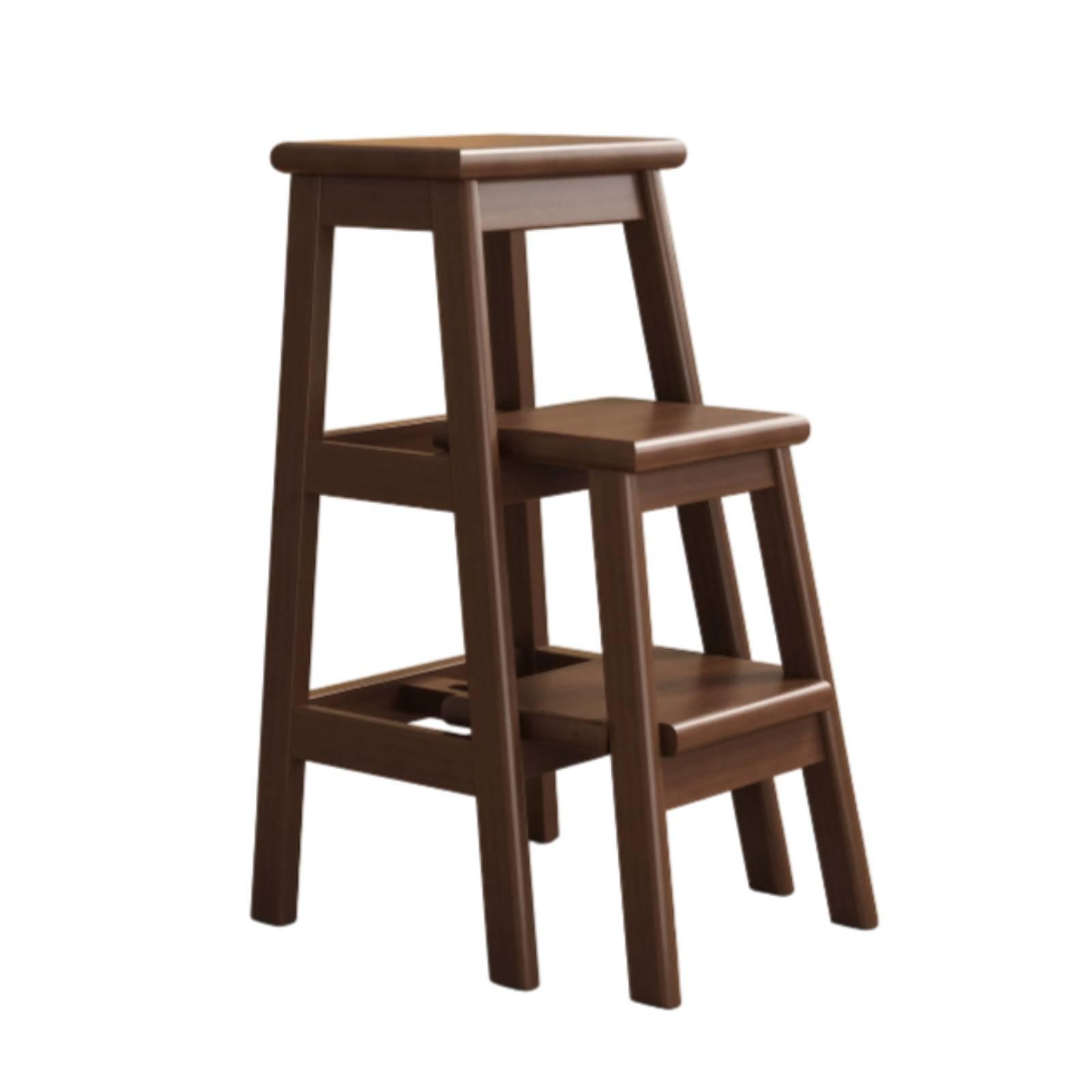 3-Step Stool Solid Wood Wooden Step