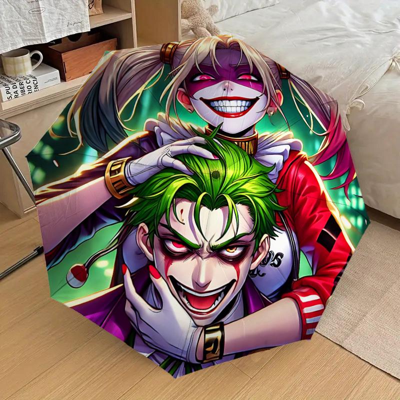 1PC Warner Joker Harley Umbrella-8-Rib Reinforced, Automatic Open, Lightweight & Durable-A44