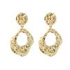 Women Concave Convex Texture All Matching Long Ear Stud Earring