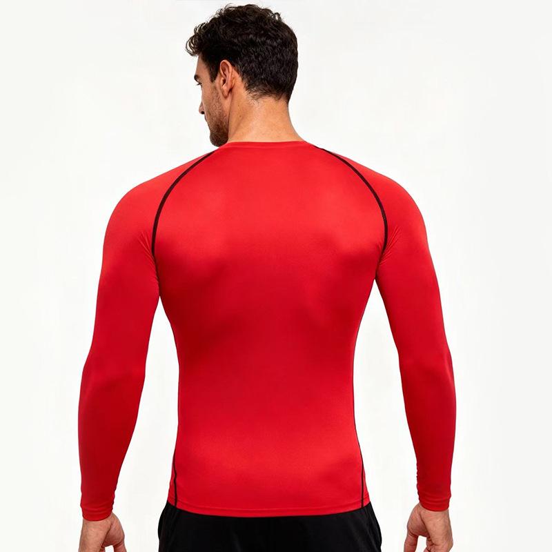 Men's Long Sleeve Compression Sports T-Shirt: Breathable, Quick-Dry, High Elasticity for Training, Running, and Fitness
