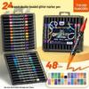 True Color Sparkle Glitter Pen: Double-Ended, Soft Tip, Two-Color, Fluorescent Watercolor Marker for Art Students