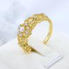 Light Luxury Jewelry Ring Vintage Hollow High Quality Boutique Jewelry for Ladies Attending Event Party Wedding Rings for Women