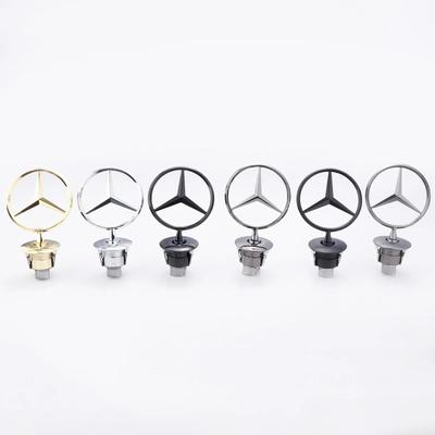 WXAKF1 Hot 2026 For Benz 1Pcs  Mercedes Benz Car Front Bonnet Logo Emblem Zinc Alloy Badge ForW204 W220 C180 C200 E260 E300L Auto Decor