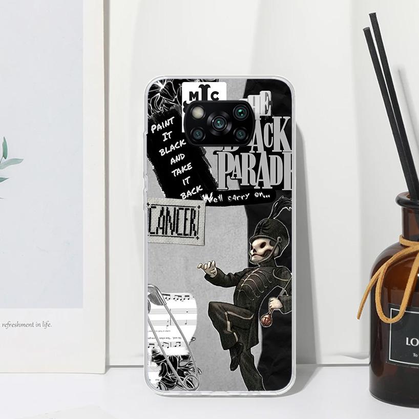 My Chemical Romance MCR Phone Case For Xiaomi Poco X7 X6 X5 M7 M8 Pro F7 Ultra Redmi 15C 15 13C 13 12C 12 10 10C 10A Art Fundas