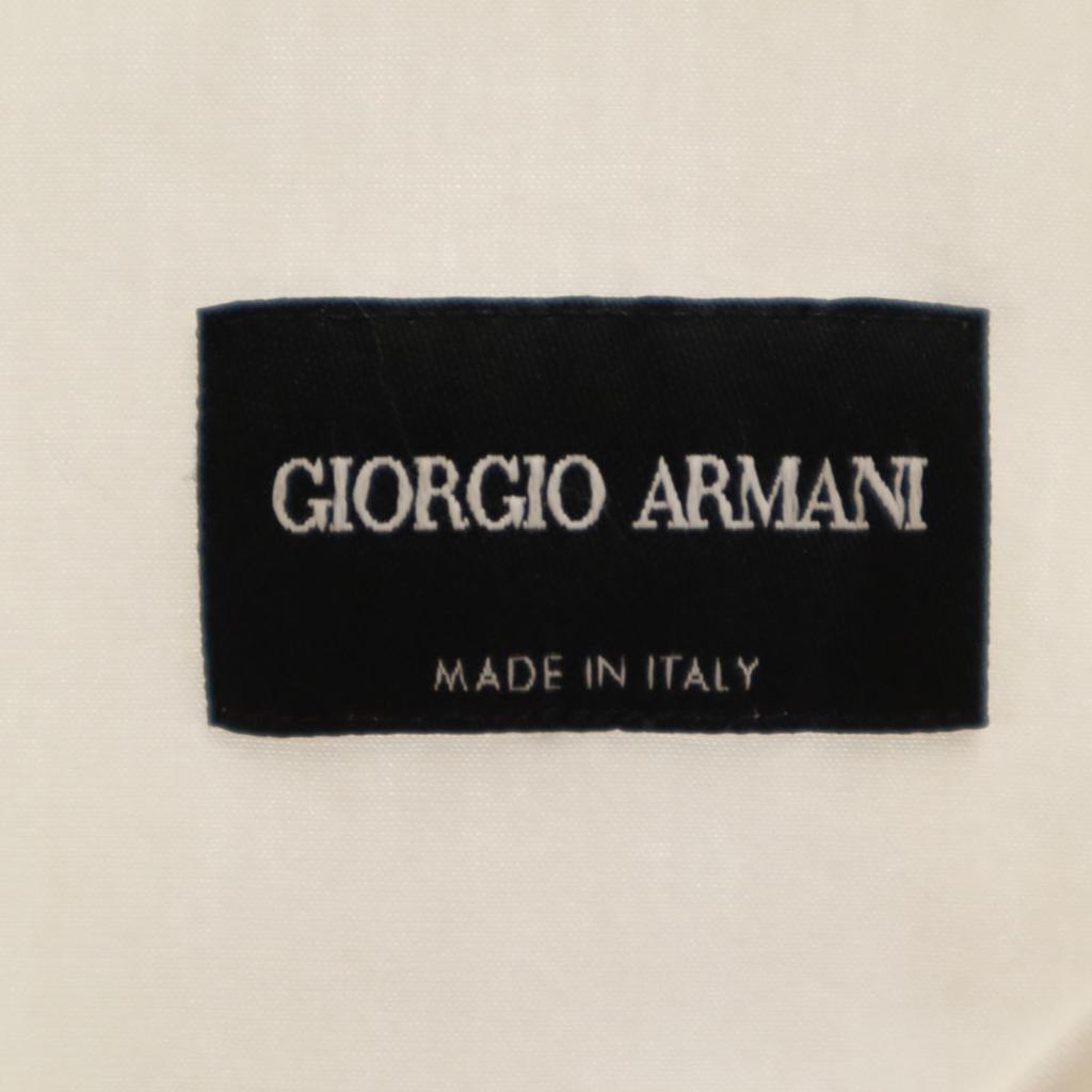 Giorgio Armani Made In Italy Short Sleeve Cotton Shirt 38 White Women Used