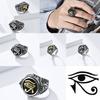 Ring Horus Eye Ancient Egypt Egyptian Symbol Pharaoh Protection Amulet Talisman Health Men Women Stainless Steel Jewelry Gifts