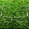Business  Al-mg Alloy Rectangle Simple Style Light Weight Hinge Exquisite Temples Anti-fatigue Reading Glasses +0.75 To +4