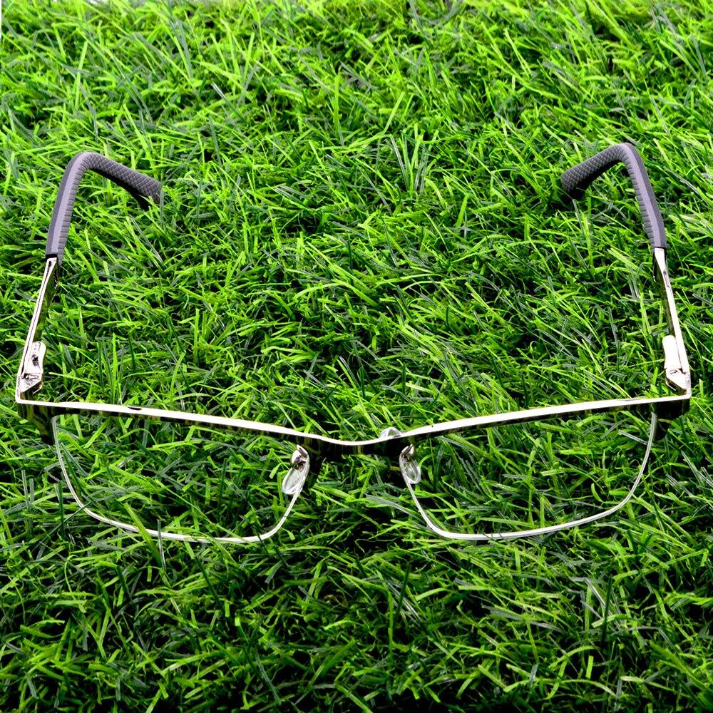 Business Al-mg Alloy Rectangle Simple Style Light Weight Hinge Exquisite Temples Anti-fatigue Reading Glasses +0.75 To +4