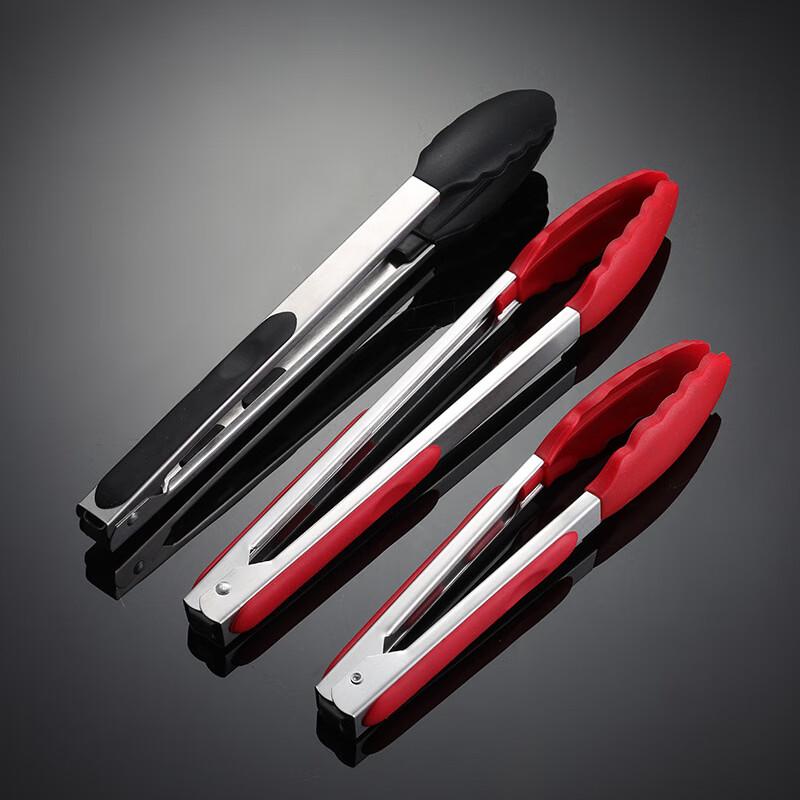 Qianxing 430 Stainless Steel Silicone Tongs