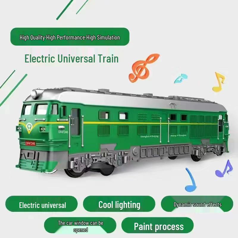 

Игрушечный зеленый поезд Fuxing Hao с инерцией, звуком и светом - Идеальный подарок для мальчиков