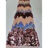 Length: 1Yard Colorful Size Sequin Embroidery Glitter Fabric DIY Sewing Pants Skirts Camisoles Mesh Sequin FabricWide:125CM