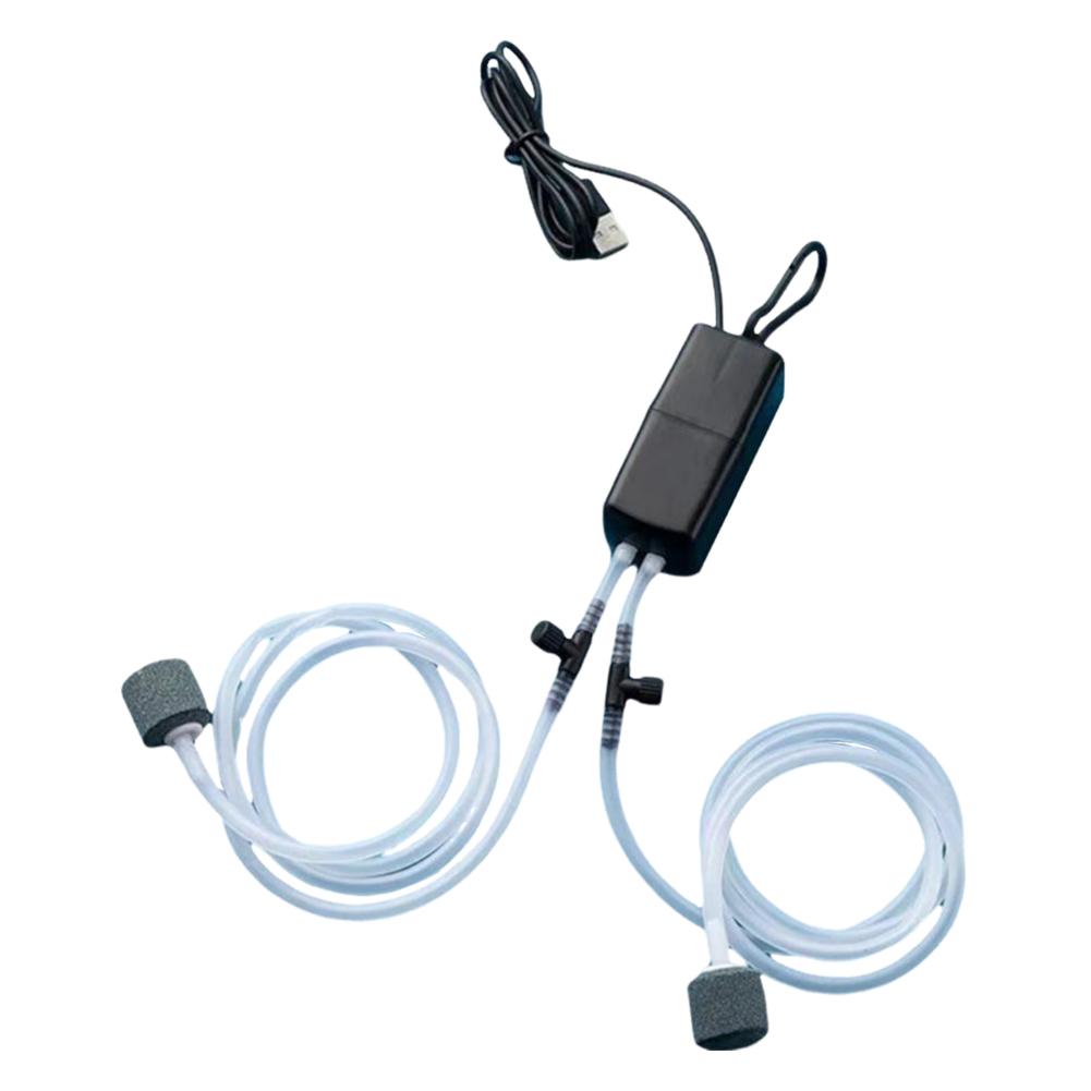 

Портативный мини-небольшой оксигенатор USB-небольшой оксигенатор для аквариума Бесшумный воздушный компрессор Аэратор Портативные аксессуары для аквариума 75x32mm чёрный