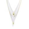 Les Trésors De Lily [N4088] - Collier sautoir 'Scarlett' blanc doré (3 rangs)