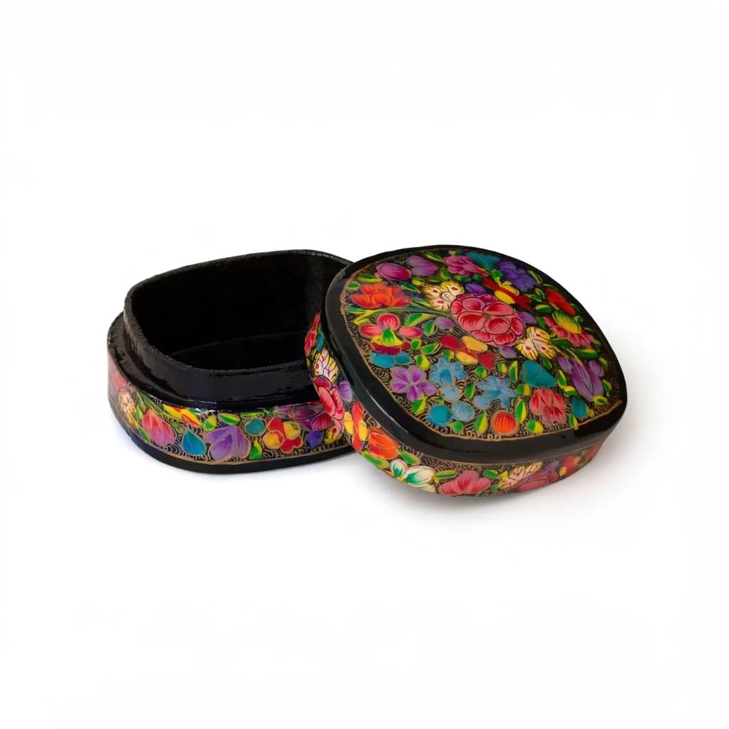 Handbemalte Pappmaché-Box – Schmuckschatulle, Schatulle, Aufbewahrungs-Organizer, Dekorative Box, Geschenkbox, Heimdekoration, Tischdekoration, Zubehörbox