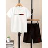 2025 Summer Youth Set Fashionable Casual Street Trend 3D Printed Comfortable and Sporty Two-piece Set