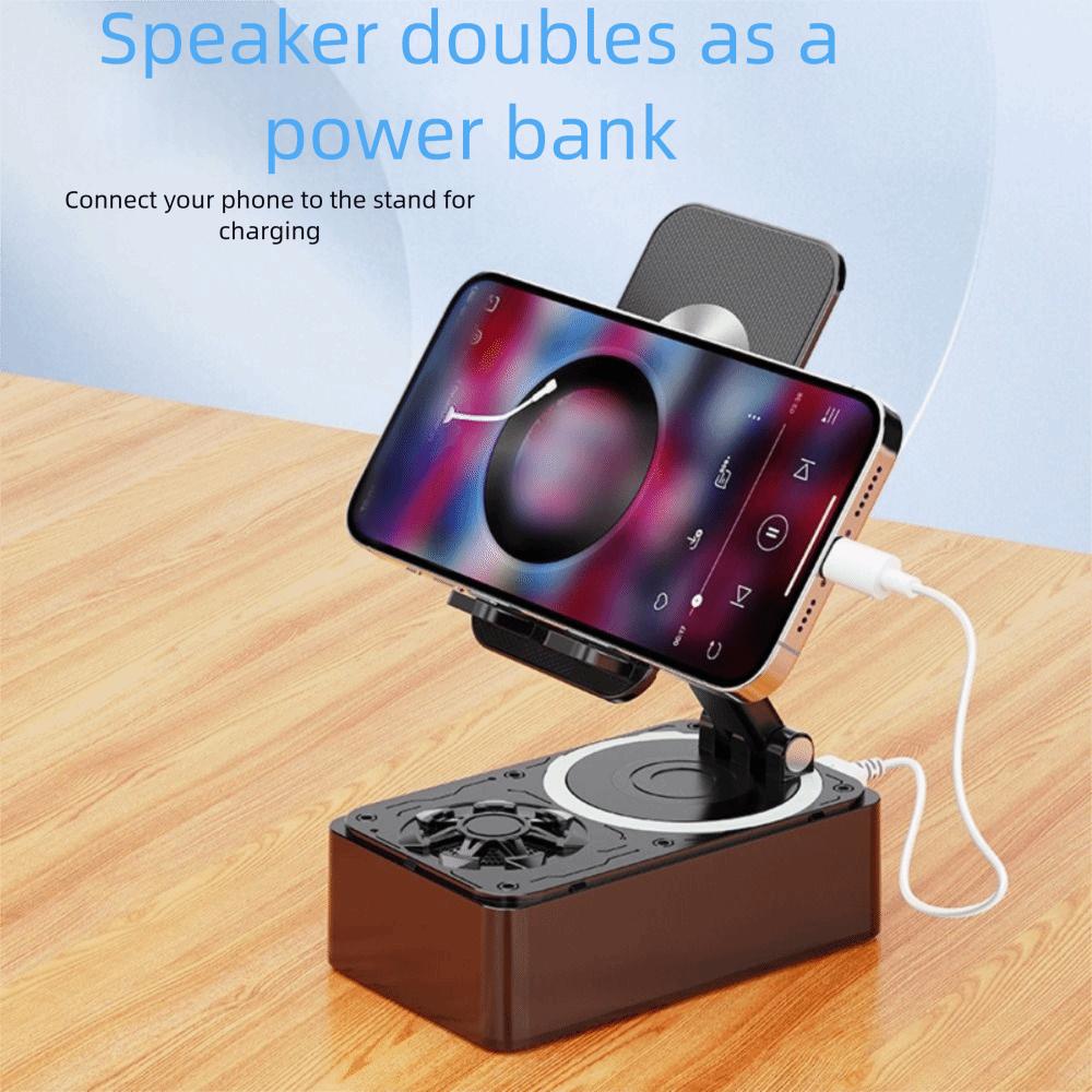 4-in-1 Wireless Bluetooth speaker Anti-Slip Pads Phone Holder with Microphone  Karaoke Party