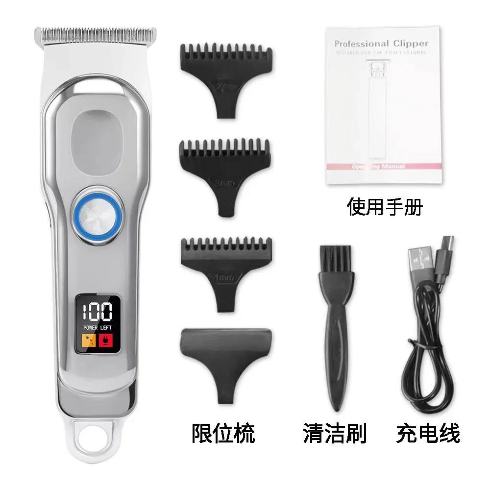 Professional Hair Clipper Rechargeable Electric Trimmer For Men Beard Kids Barber Cutting Machine Haircut LED Screen Waterproof
