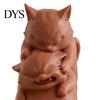 Decorative Figurine for TV Cabinet Fighting Cats Ornament, 3D Printed Stacked Kitten Figurine, Durable PLA Small Items Entrance Creative Animal