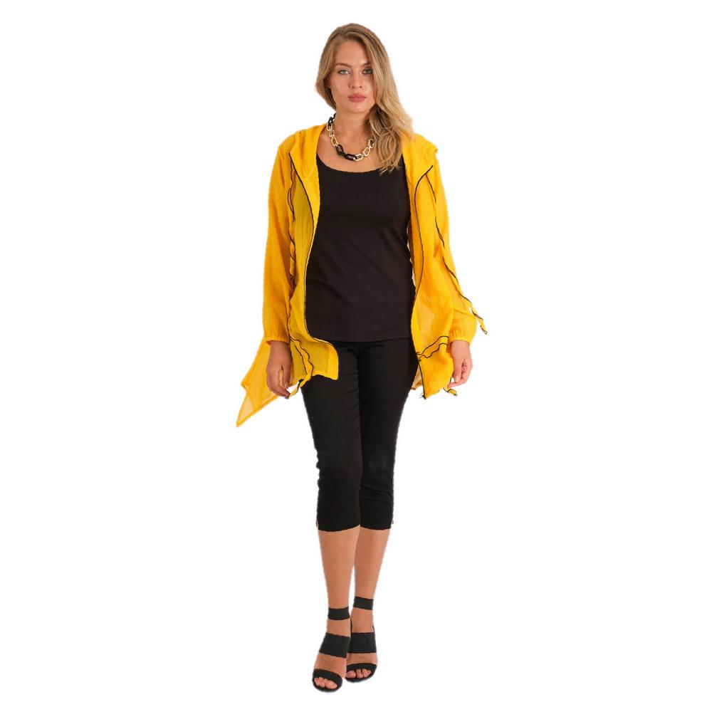 Fierte Damska kurtka w dużych rozmiarach Lm83210 Bawełniana zapinana na zamek błyskawiczny z kapturem