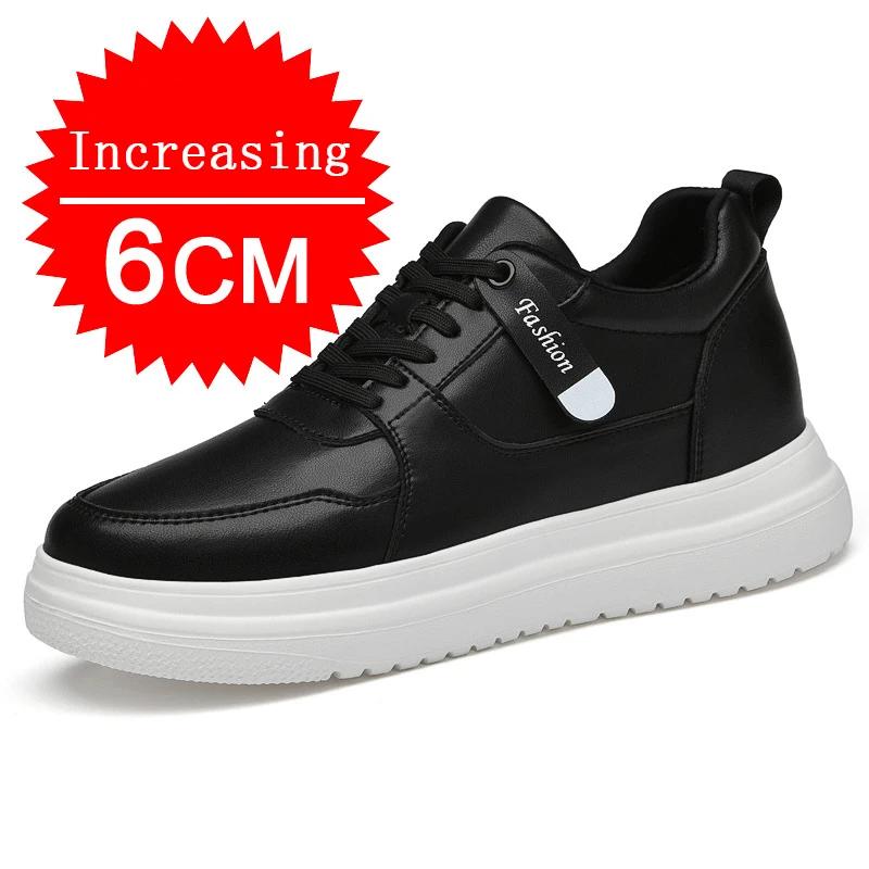 6/8/10CM Dicksohlige Schuhe mit Höhenabsatz Modische Herren-Freizeitschuhe Herren Atmungsaktive Sportschuhe Größe 37-46
