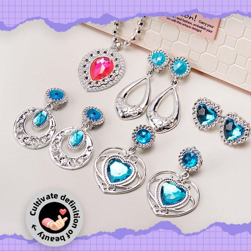 Kids Toys Pretend Play Beauty & Fashion Toy Simulation Makeup Set Jewelry Crown Necklace Cosmetic Educational Toy For Girls Gift