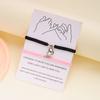 2 Pcs Lucky Red Braided Rope Bracelet for Women Men Romantic Heart Magnetic Matching Bracelets Lovers Valentine's Day Jewelry