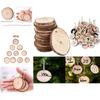 10 X Natural Wood Slice Christmas Tree Ornament Hanging Decor Diy Craft Gift Tag