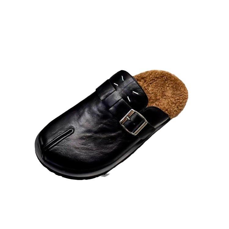 Lamb Wool Shoes Retro Casual Bag Head Mop Autumn 2025 New Lazy Half Slippers Platform Muller Shoes