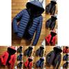 Stylish Men's Hooded Padded Coat Jacket For Winter With Warm Bubble Design