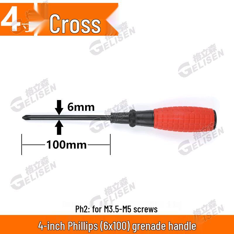 Industrial Grade Magnetic Phillips and Slotted Rubber Plug Screwdrivers