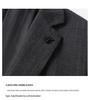 2025 Men's Grey Stripe Slim Fit Embroidered Three-Piece Suit - Korean Style Wedding Best Man Formal Wear