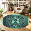 Round Rug Custom NameHibernian FC Pattern Non Slip Carpet Home Floor Decor