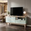 TV Cabinet 120 Cm, TV Stand for TVs Up To 36 Inches with 2 Doors, Drawer, Open Compartment (only with 1pc TV Cabinet)