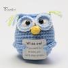 Knitted Vegetable Doll Positive Crocheted with Encouraging Card Emotional Support Handmade Knitting Fruit Animal Toy Decoration Kids Adults