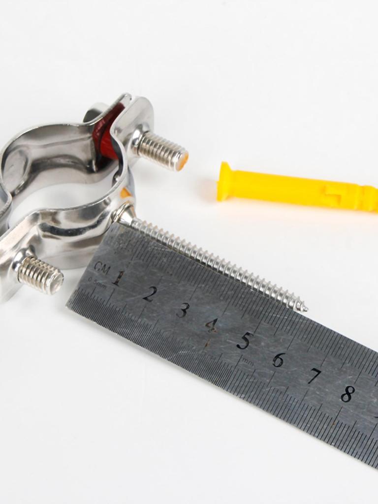 304 Stainless Steel Expansion Screw Pipe Bracket Clamp for PVC Pipes