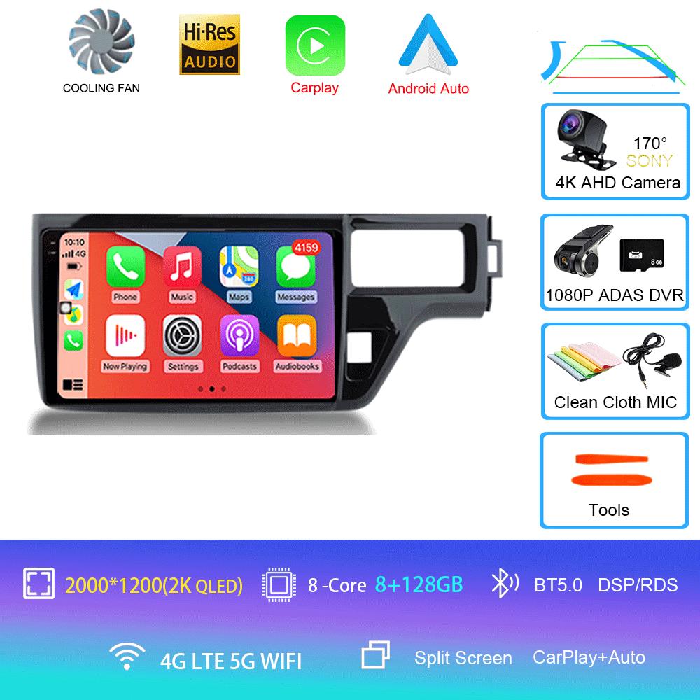 For Honda Stepwgn 5 2015 - 2021 RHD Car Radio Multimedia Headunit QLED System Navigation GPS Auto Android14 2Din DVD