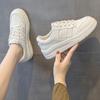 Echtes Leder Weiße Schuhe Sneakers Lässige Board-Schuhe Muffin-Schuhe