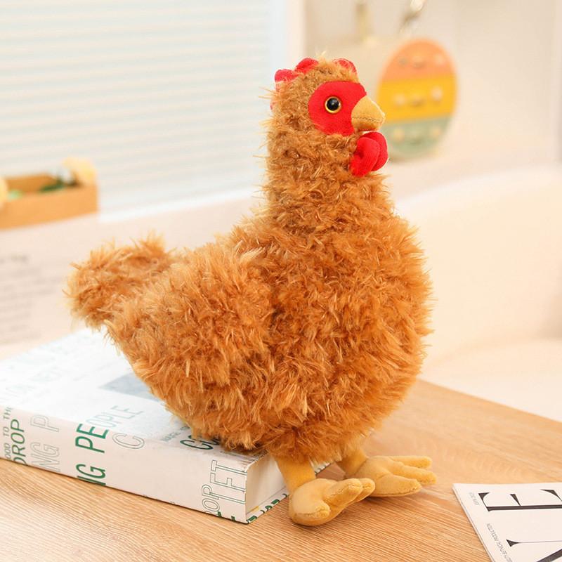 Plush Rooster Toy With Pp Cotton Filling For Childrens Gift And Collection
