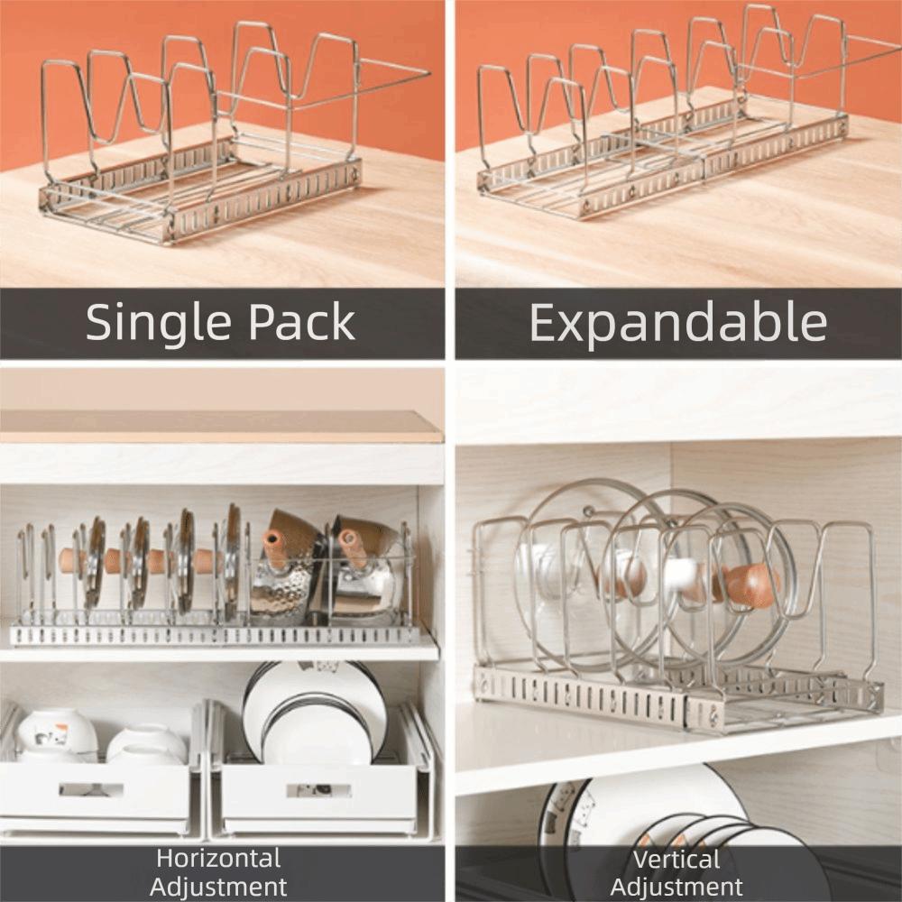 Smooth Polishing Pot Lid Storage Rack Kitchen Drainage Storage Rack Kitchen Organization